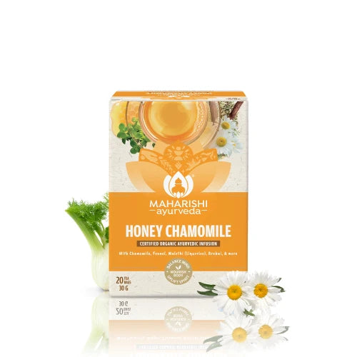 Tea | Honey Chamomile Tea - Restorative Sleep &amp; Relaxation Blend - Maharishi Ayurvedaindia - 20 Tea Bag