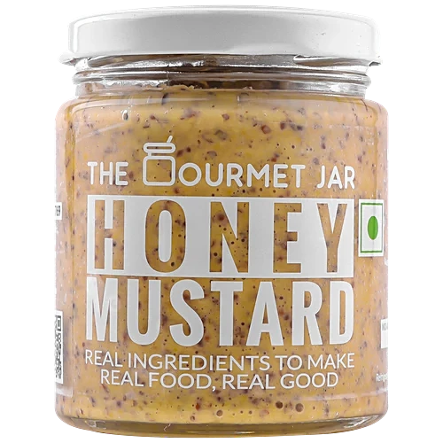 Honey Mustard- Gluten Free, Nut Free, 100% Natural- Made With Apple Cider Vinegar –No Refined Sugar, No Additives &amp; Preservatives – The Gourmet Jar – 180gm