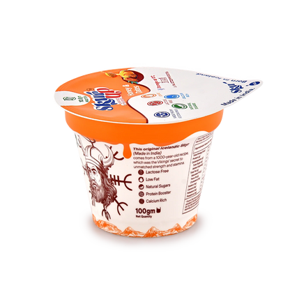 Yogurt | Honey &amp;amp; Dates (Made From A2 Milk) - Natural Sugar, 10.8gm Protein, Fat Free &amp; Lactose Free - Skyrrup - 100gm