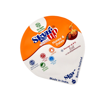 Yogurt | Honey &amp;amp; Dates (Made From A2 Milk) - Natural Sugar, 10.8gm Protein, Fat Free &amp; Lactose Free - Skyrrup - 100gm