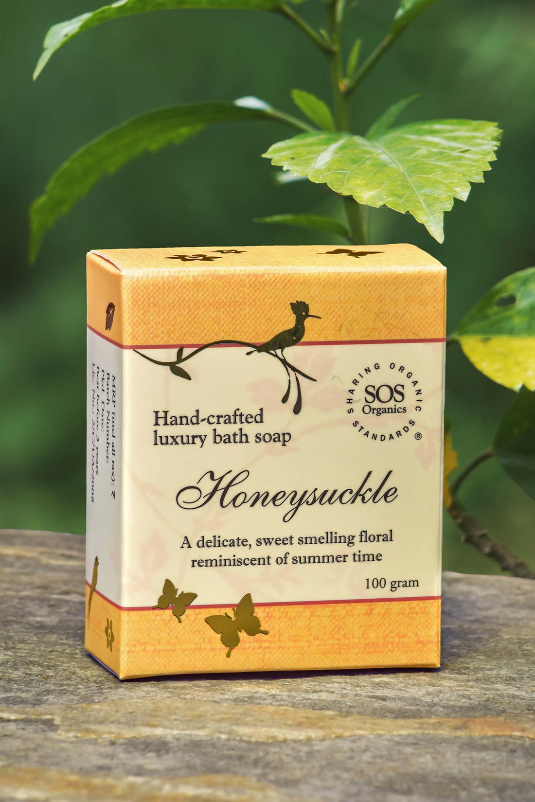 Honeysuckle Luxury Bath Soap - SOS Organics  - 100gm