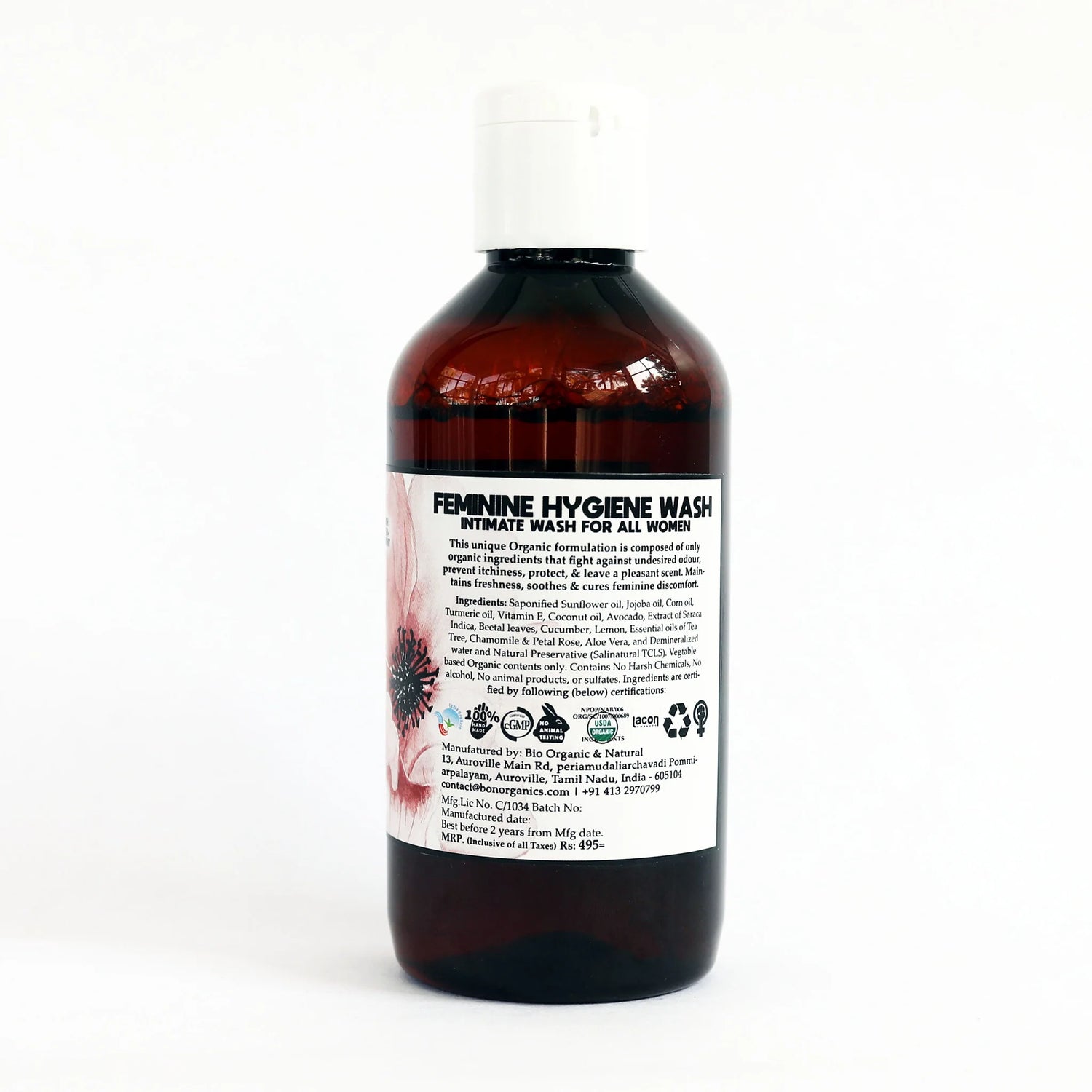 Feminine Wash | Hoo Hoo Feminine Hygiene Wash - No Harsh Chemicals &amp; No Sulphates - Bon Organic - 200ml