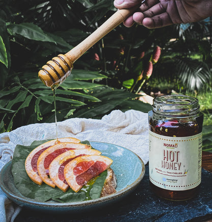 Honey | Hot Honey (Infused With Thai Chillies) - Made With Multifloral Honey - Nomad Food Project - 200gms