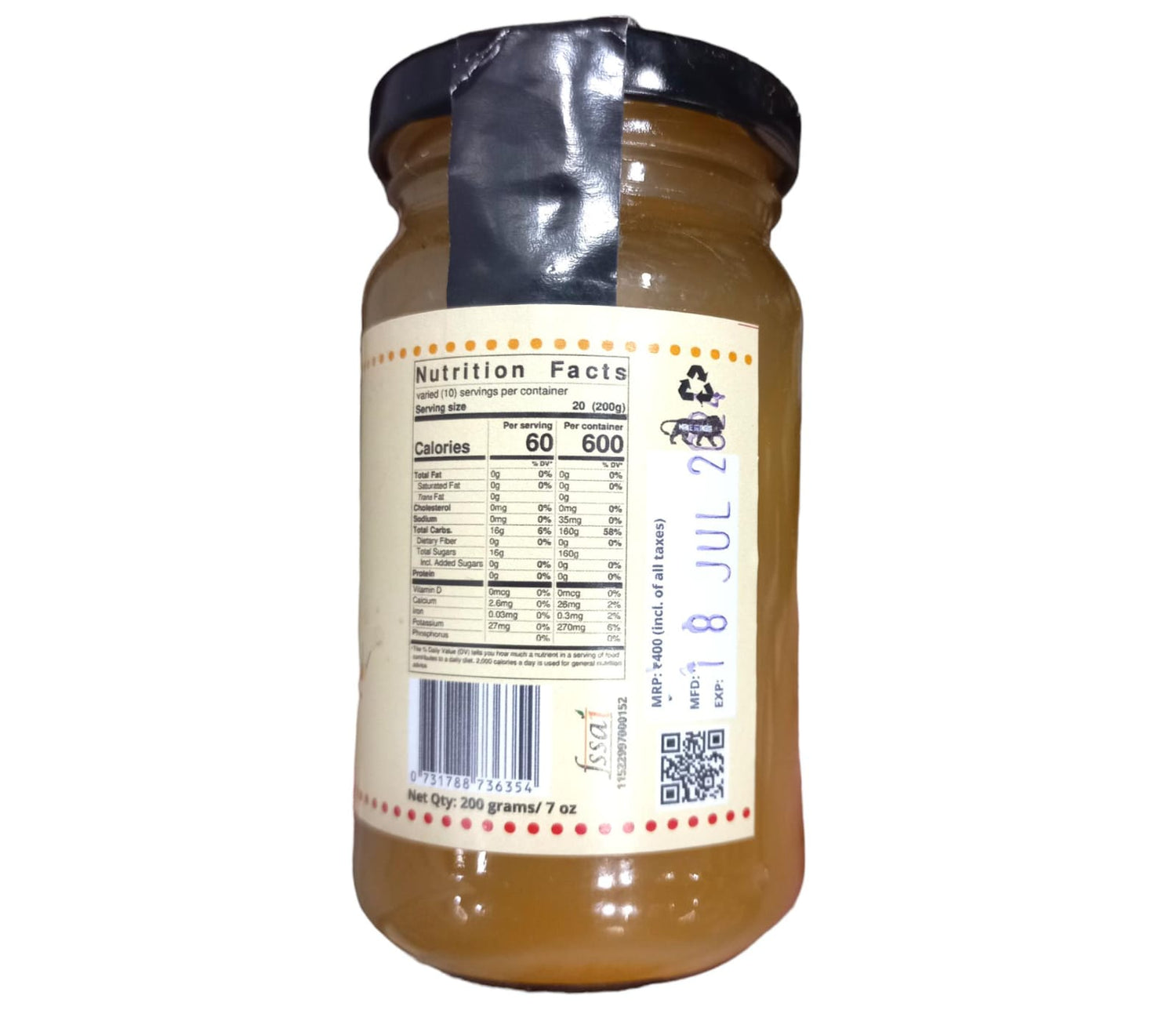 Honey | Hot Honey (Infused With Thai Chillies) - Made With Multifloral Honey - Nomad Food Project - 200gms
