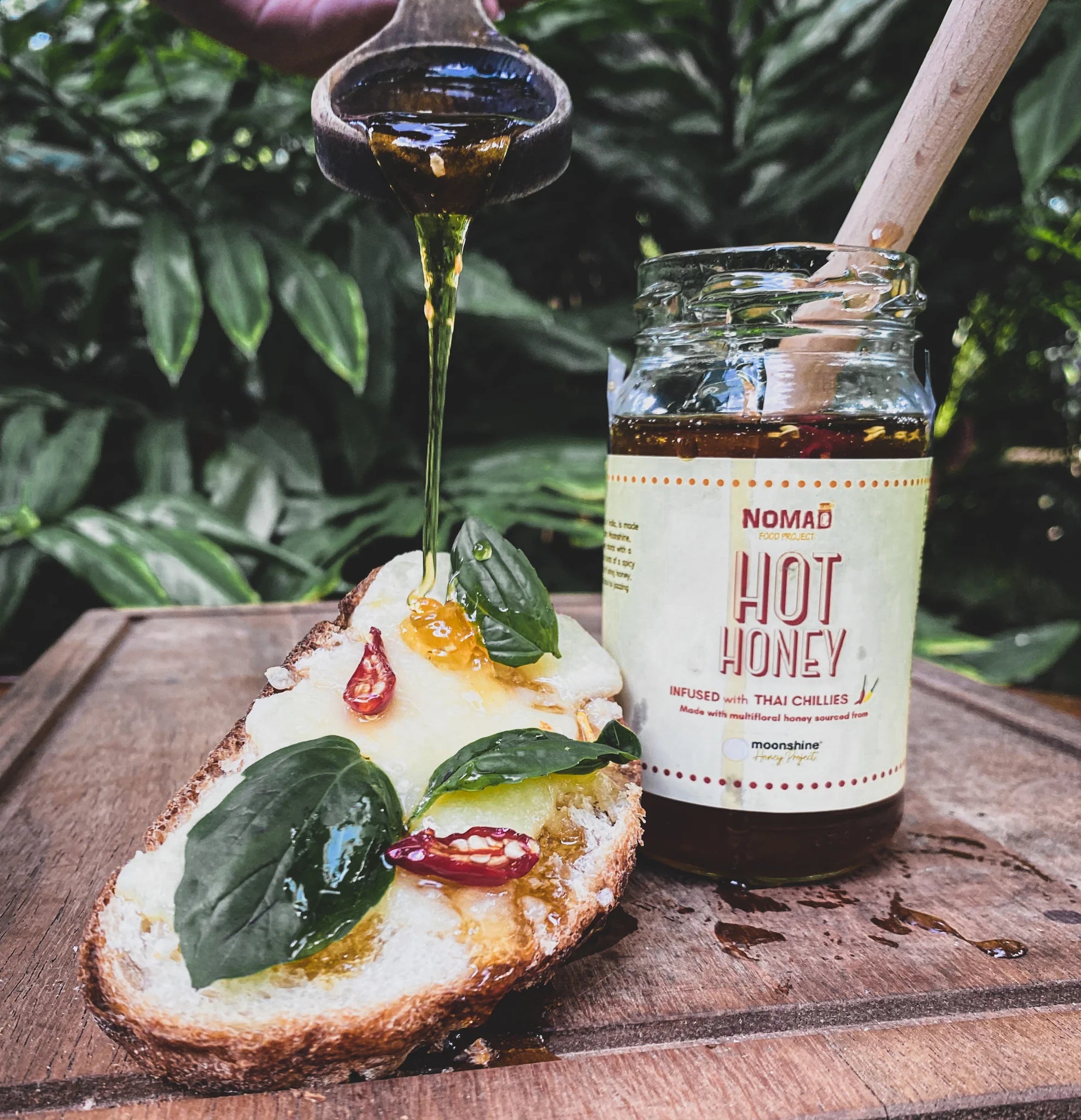 Honey | Hot Honey (Infused With Thai Chillies) - Made With Multifloral Honey - Nomad Food Project - 200gms