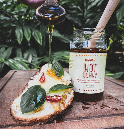 Honey | Hot Honey (Infused With Thai Chillies) - Made With Multifloral Honey - Nomad Food Project - 200gms