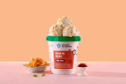Ice Cream | Gajar Ka Halwa Ice Cream (Made From Real Milk, Gondh Gum, Organic Butter,  Gajar Ka Halwa ) - Churned with authentic &amp; Real ingredients - Iceberg Organic Ice Cream - 750ml