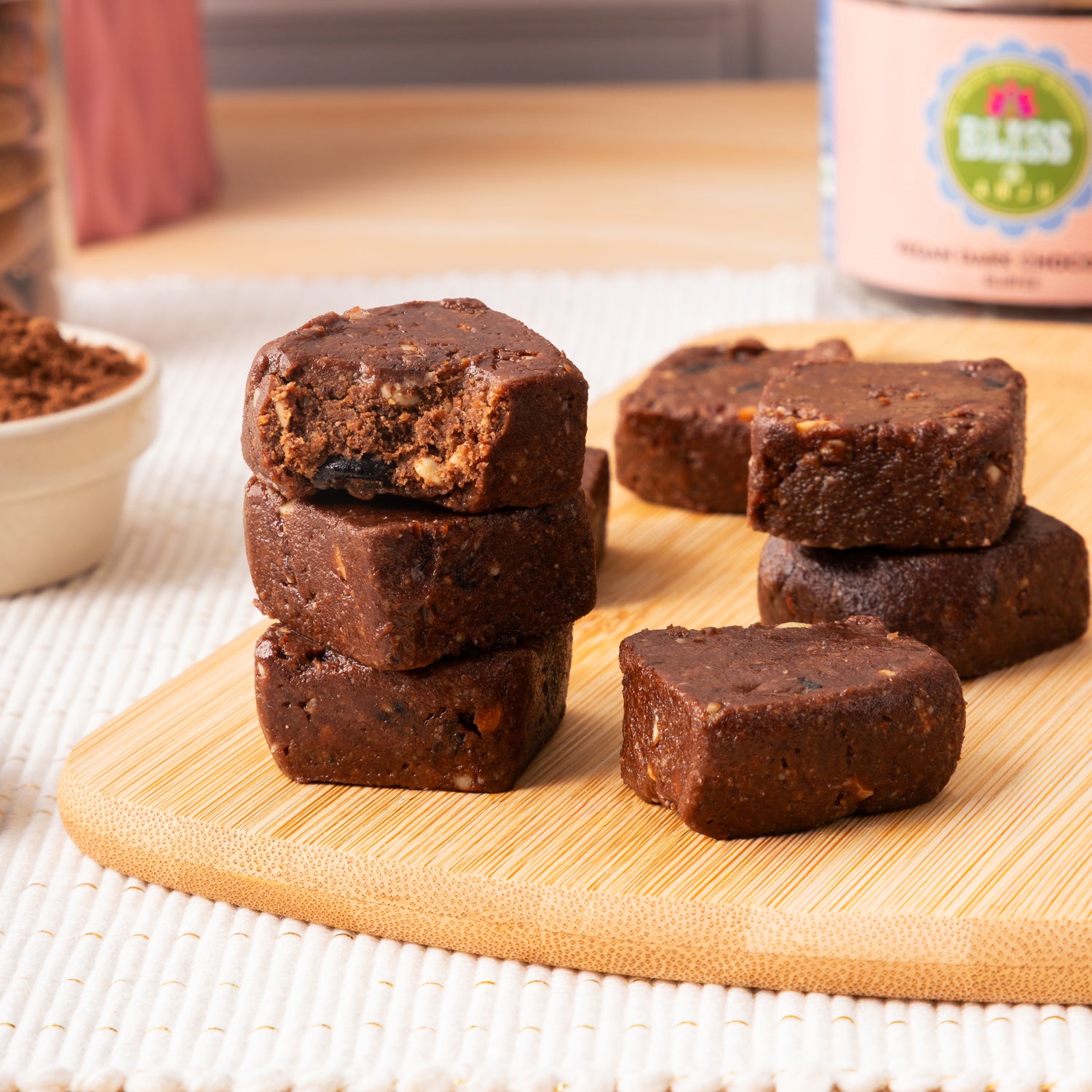 Dark Chocolate With Real Dates – Vegan –No preservatives-No Refined Sugar - Bliss Box Foods – 150gm