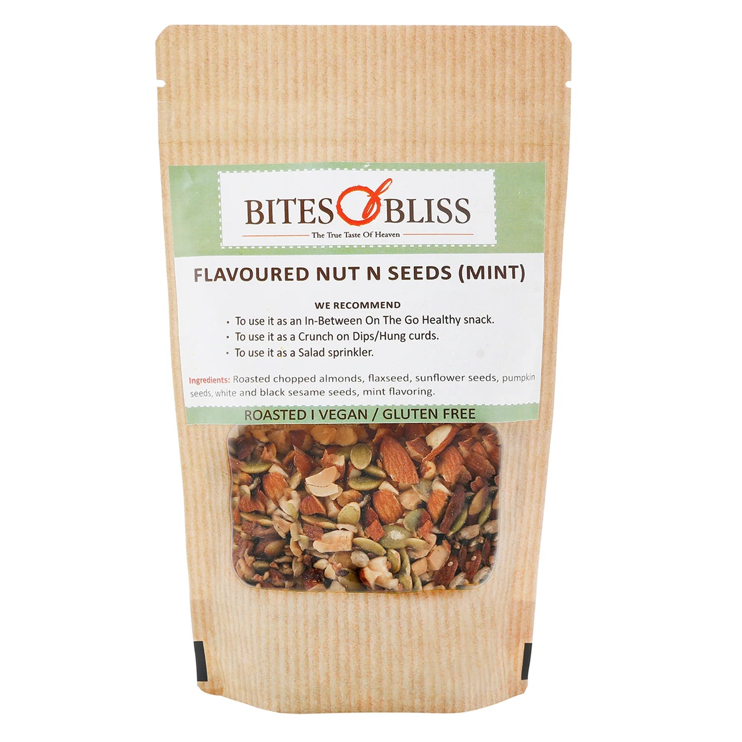 Date N Seed (Mint) - Vegan, Gluten Free, No Added Sugar &amp; No Added Preservatives - Bites Of Bliss - (Pack Of 5) - 150gm