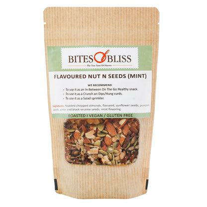 Date N Seed (Mint) - Vegan, Gluten Free, No Added Sugar &amp; No Added Preservatives - Bites Of Bliss - (Pack Of 5) - 150gm