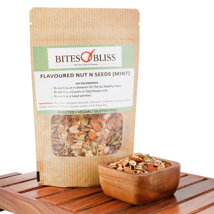 Date N Seed (Mint) - Vegan, Gluten Free, No Added Sugar &amp; No Added Preservatives - Bites Of Bliss - (Pack Of 5) - 150gm