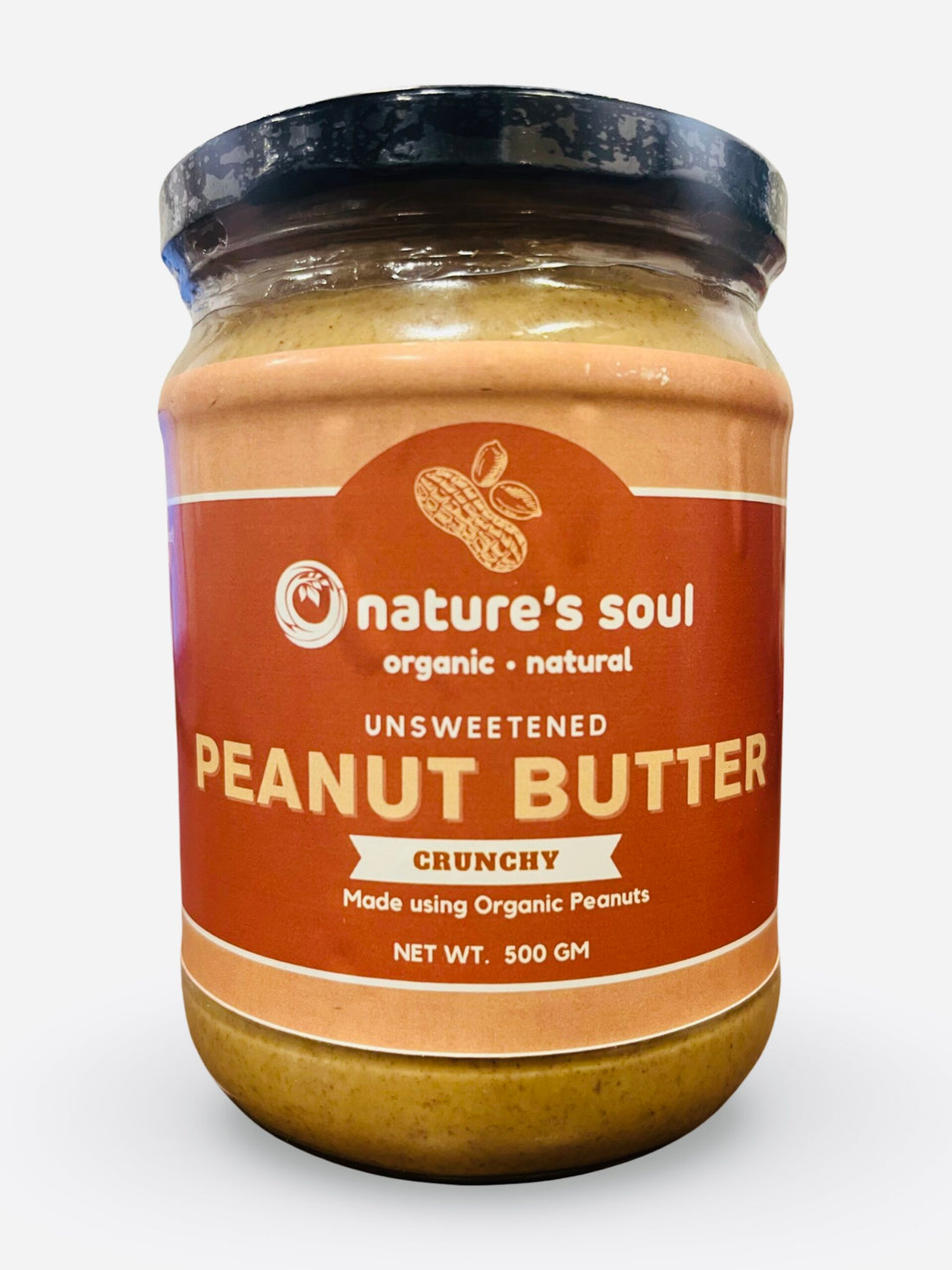 Peanut Butter | Crunchy - Unsweetened - Vegan - No Preservatives, No Palm Oil, No Artificial Flavour, Non GMO Peanuts - Nature&