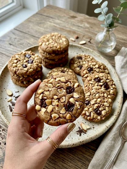 Cookie | Hazelnut &amp; Chocolate Chunk Cookie – Vegan, Gluten Free &amp; Refined Sugar Free – Nature’s Soul – Single Piece