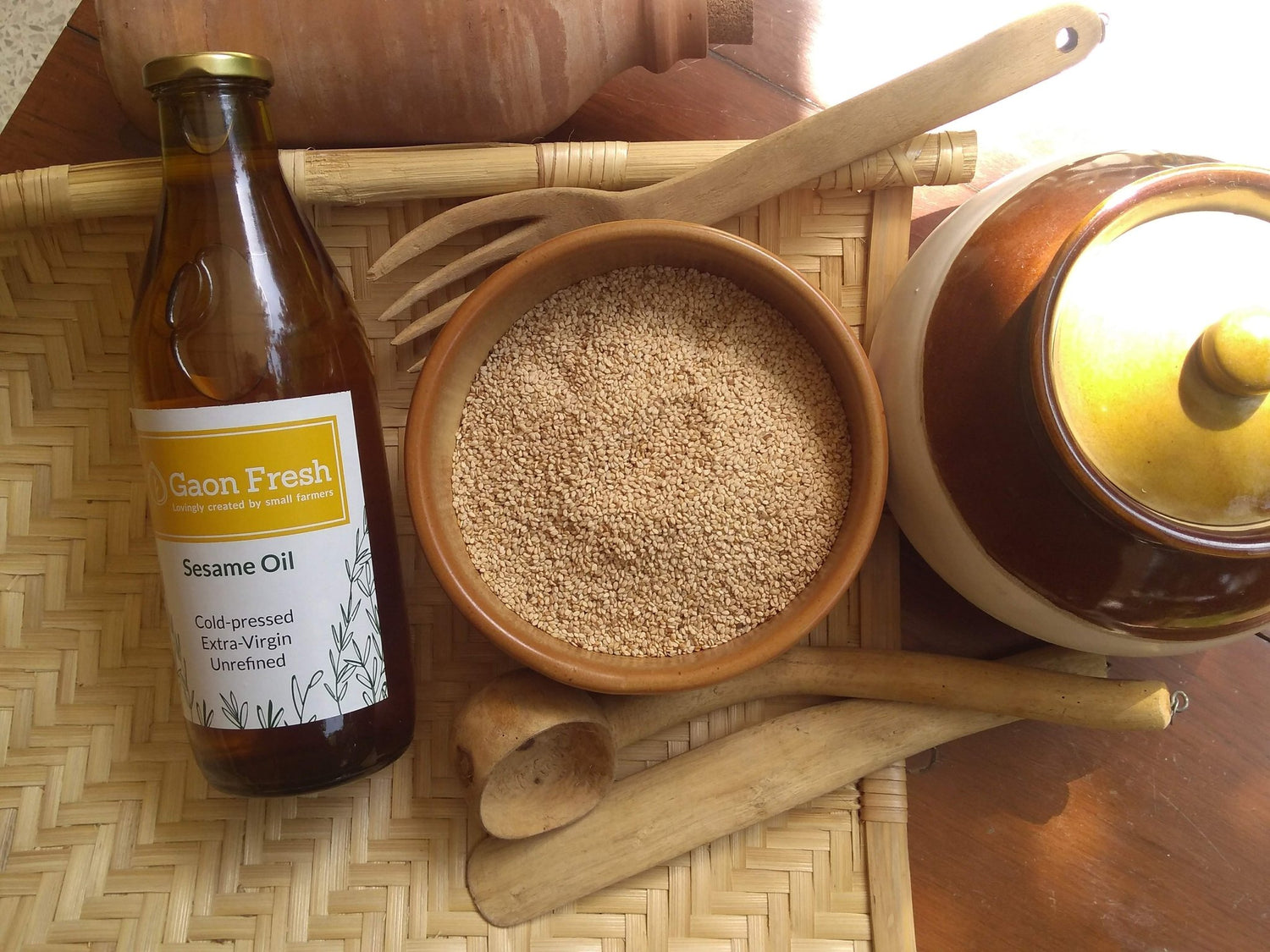 Sesame Oil | (Unrefined Extra Virgin) - Cold Pressed- Gaon Fresh - 500ml
