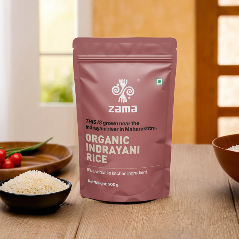 Rice | Organic Indrayani Rice - Zama Organic - 500gm