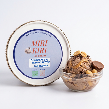 Ice Cream | Chocolate And Peanut Butter Ice Cream - Sweetened with Cane Sugar - Miri Kiri – 250gm
