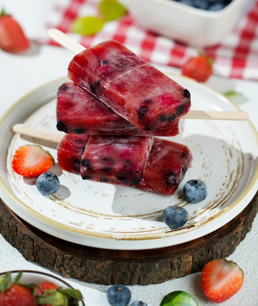 Ice Cream |Mixed Berries Popsicle Ice Cream- Natural Mixed Berry &amp; Grape Ice Cream- Handcrafted Seasonal Blend-No Artificial Colors, No Synthetic Flavors - Nature&