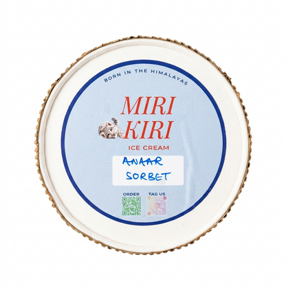 Ice Cream| Anaar (Pomegranate) Sorbet -Vibrant, Juicy and Cooling-No Artificial Flavours or Colours - Miri Kiri – 250gm