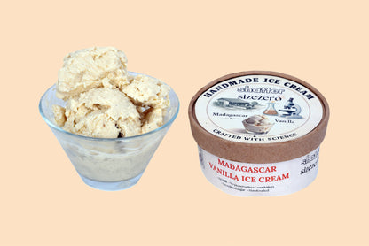 Ice Cream | Madagascar Vanilla Ice Cream (A2 Milk) - Handmade Ice Cream (Crafted With Science)-No Preservatives, Emulsifiers, Refined Sugar  - Shatter Sizezero -