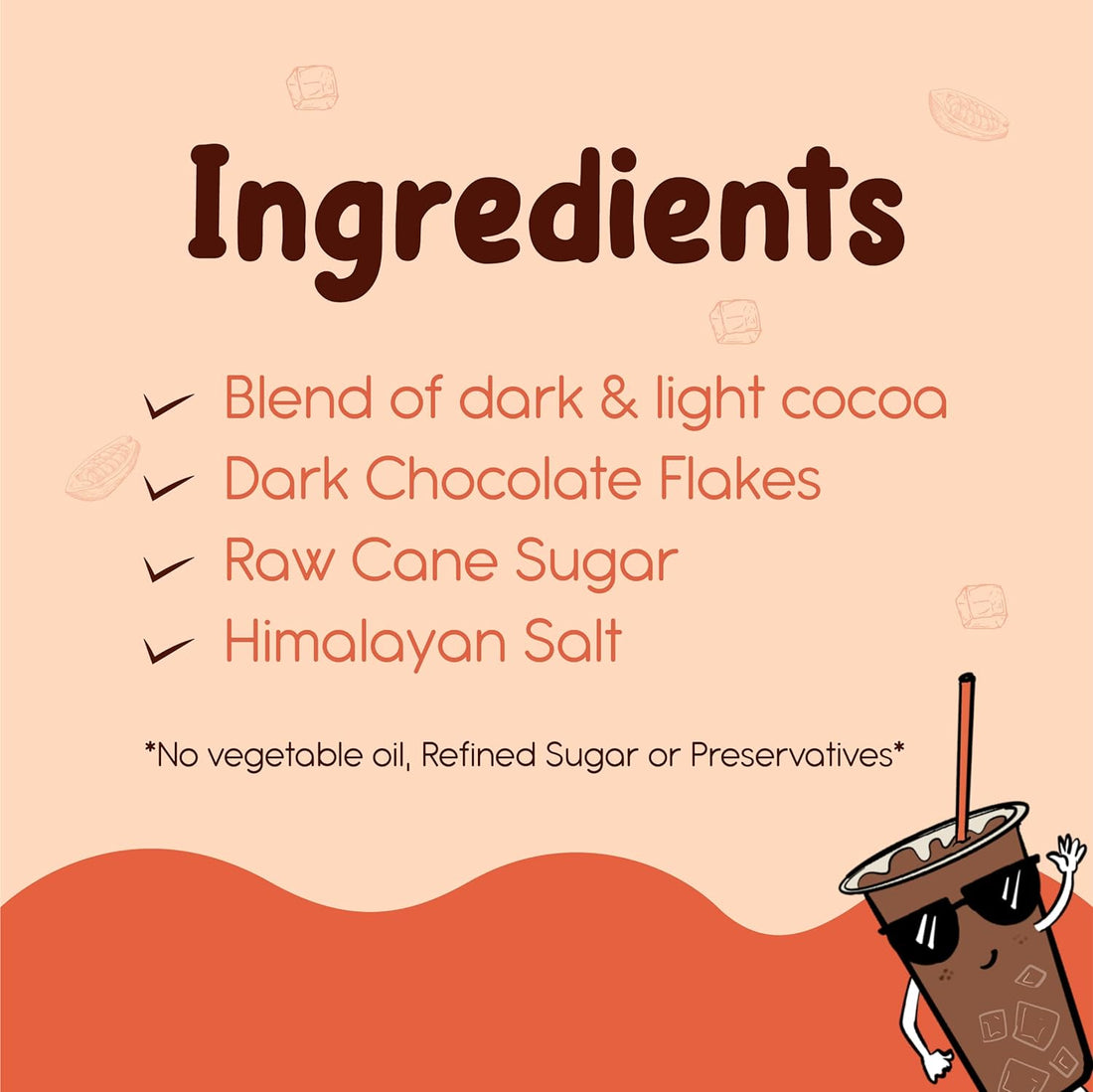 Iced Chocolate | 55% Dark - Ready To Blend - Vegan, No Refined Sugar &amp;amp; Chemical Free - Tiggle – 30gm