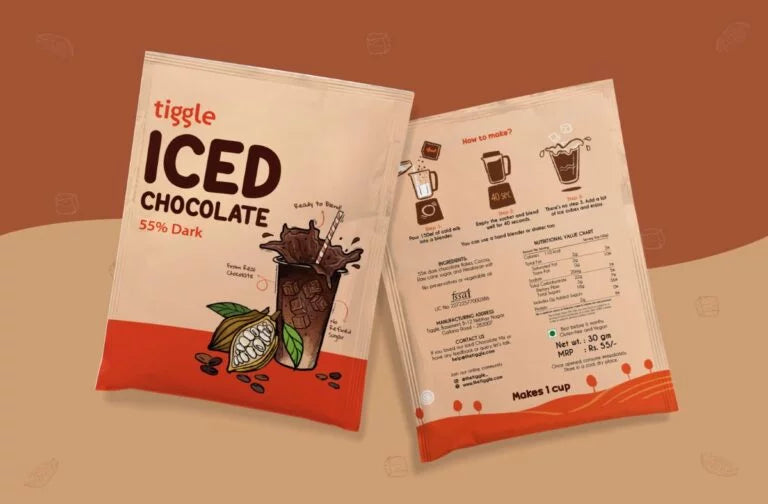 Iced Chocolate | 55% Dark - Ready To Blend - Vegan, No Refined Sugar &amp;amp; Chemical Free - Tiggle – 30gm