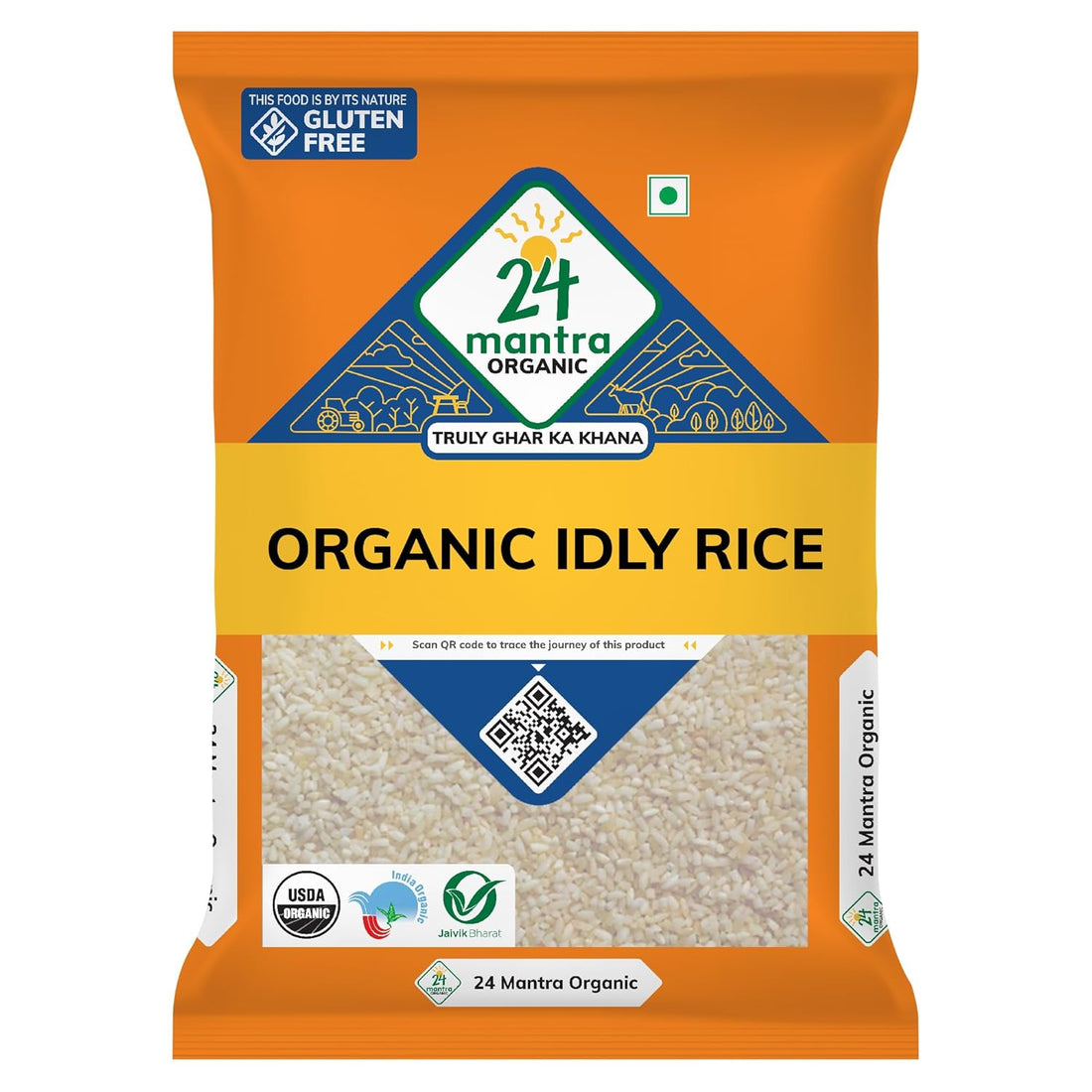 Rice | Idly Rice – USDA Organic – Naturally Gluten Free – 24 Mantra – 1000gm