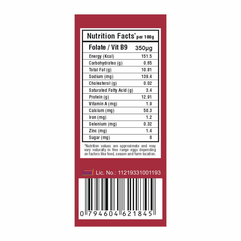 Eggs | (Fola+) – Free Range Egg – No Antibiotic &amp; Hormone Free – Folate, Vitamin B9 Enriched Eggs, Increase Rbc, Healthy Heart &amp; Immunity Booster – Happy Hens – 6pcs