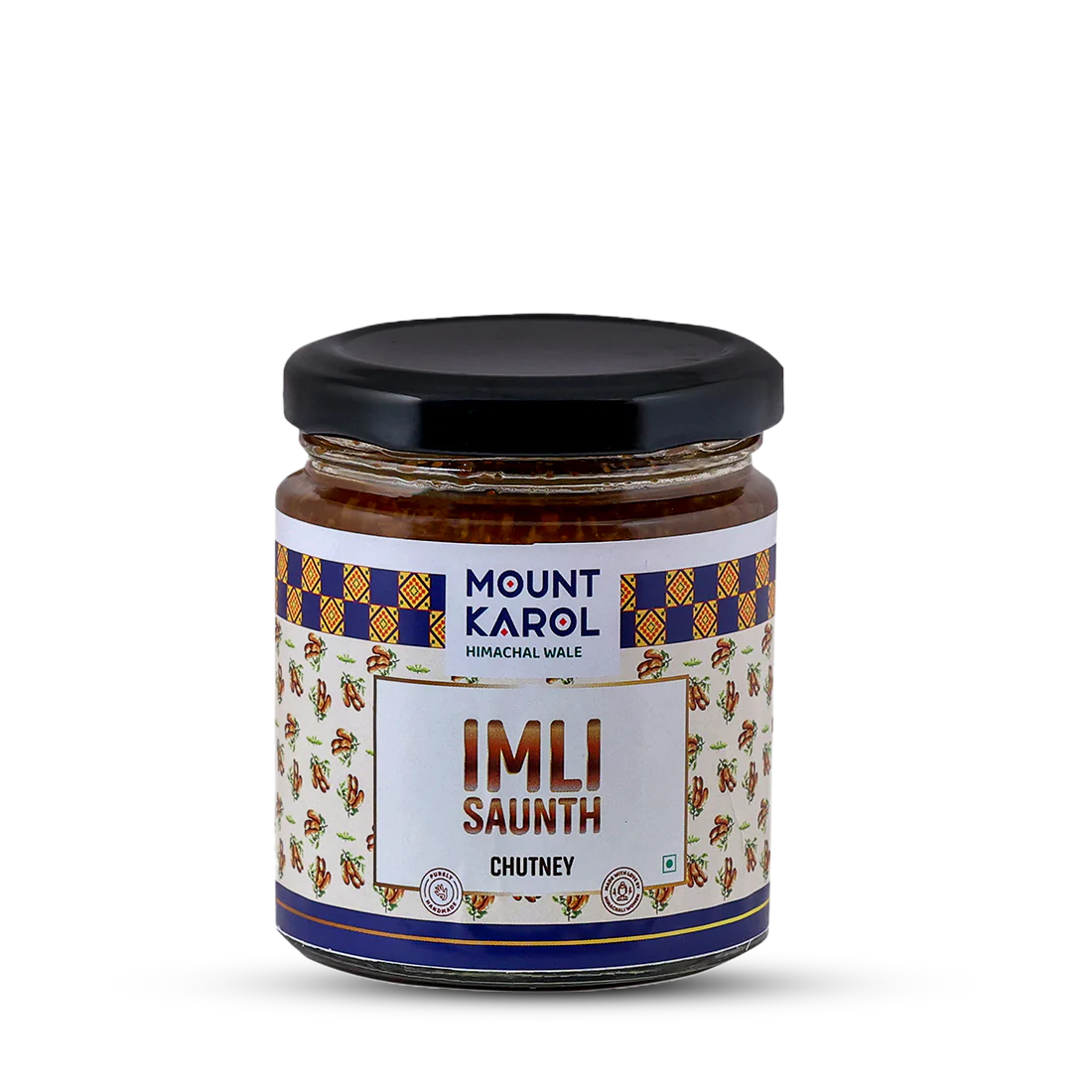 Chutney | Imli Saunth Chutney - (Made With Cold Pressed Mustard Oil) - Pure Himalayan Flavor - No emulsifiers, Stabilisers, Nothing Artificial, No Flavour Enhancers, Colours & No Artificial Preservatives - Mount Karol - 220gm