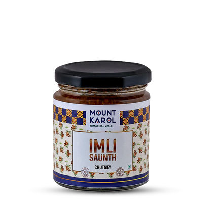 Chutney | Imli Saunth Chutney - (Made With Cold Pressed Mustard Oil) - Pure Himalayan Flavor - No emulsifiers, Stabilisers, Nothing Artificial, No Flavour Enhancers, Colours &amp; No Artificial Preservatives - Mount Karol - 220gm