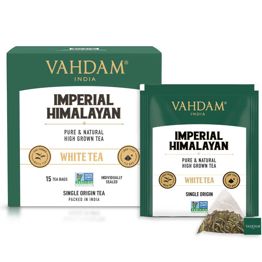 Imperial Himalayan White Tea – Vahdam – 15Tea Bags