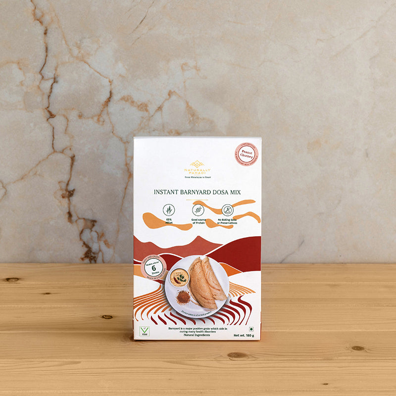 Dosa Mix | Barnyard - Instant - 65% Millet - Good Source Of Protein, No Baking Soda &amp; No Added Preservatives - Naturally Pahadi - 320gm