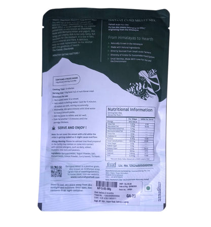 Millet Mix | Instant Curd Millet Mix (Classic Chachinda) - Made With Natural Ingredients - Gluten Free, High In Minerals &amp; No Added Flavor &amp; No Added Preservatives - Naturally Pahadi - 80gm
