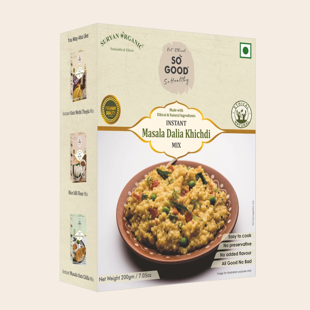 Dalia | Instant Masala Dalia Khichdi (Made With Ethical &amp; Natural Ingredients) - No Maida &amp; No Added Preservatives - So Good - 200gm