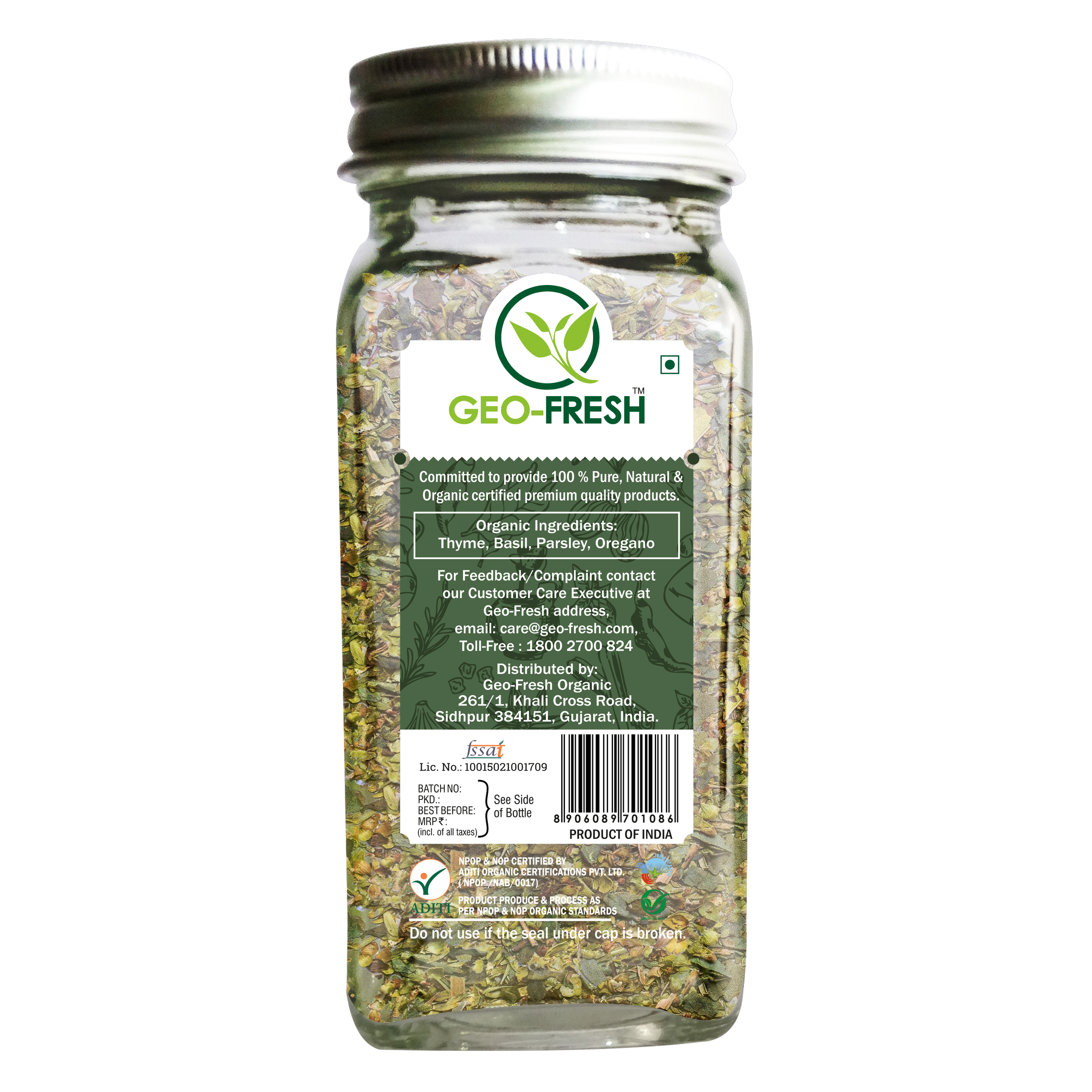 Italian Seasoning | USDA Organic - Geo-Fresh – 15gm