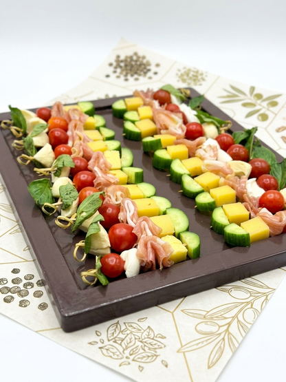 Italian Prosciutto Grazing Skewers (20 Grazing Skewers) - Ready To Eat -  Gourmet Non-Veg Party Appetizers  - Made with Organic Ingredients- 6 - 10 Persons