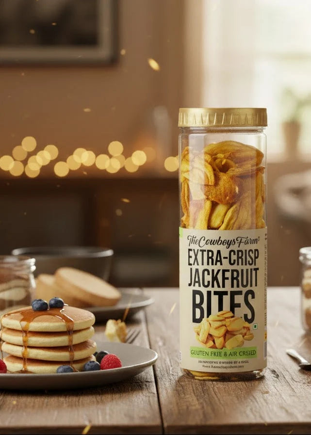 Jackfruit Bites ( Extra Crisp)  -  No Palm Oil &amp; Preservatives Free - The Cowboy Farm - 120gm