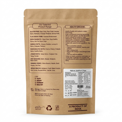 Chips- Natural Jack Fruit Chips - Gluten Free-No Preservative-No Trans Fat- High Energy -100%- Healthy Delicacy-210gm
