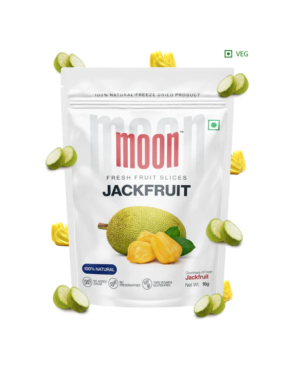 Jackfruit Chips | Dried - Natural - Vegan, Gluten Free, No Preservatives &amp;amp; No Added Sugar - Moon - 16gm