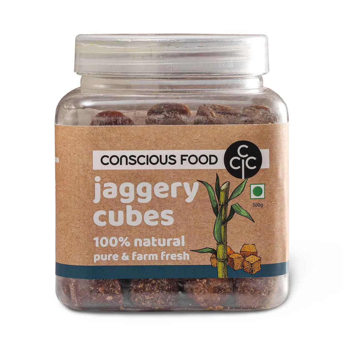 Jaggery | Jaggery Cube  | Natural  |  Indian (Excellent Source Of Iron) Magnesium &amp; Potassium - Conscious Food – 500gm
