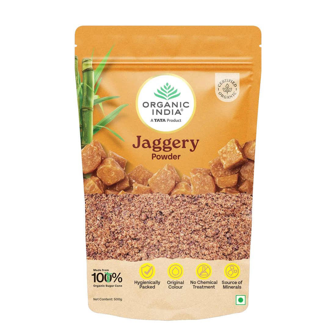 Jaggery Powder -Helps Reduce acidity - Free Pesticides and chemical Additives-No Preservatives- 500gm