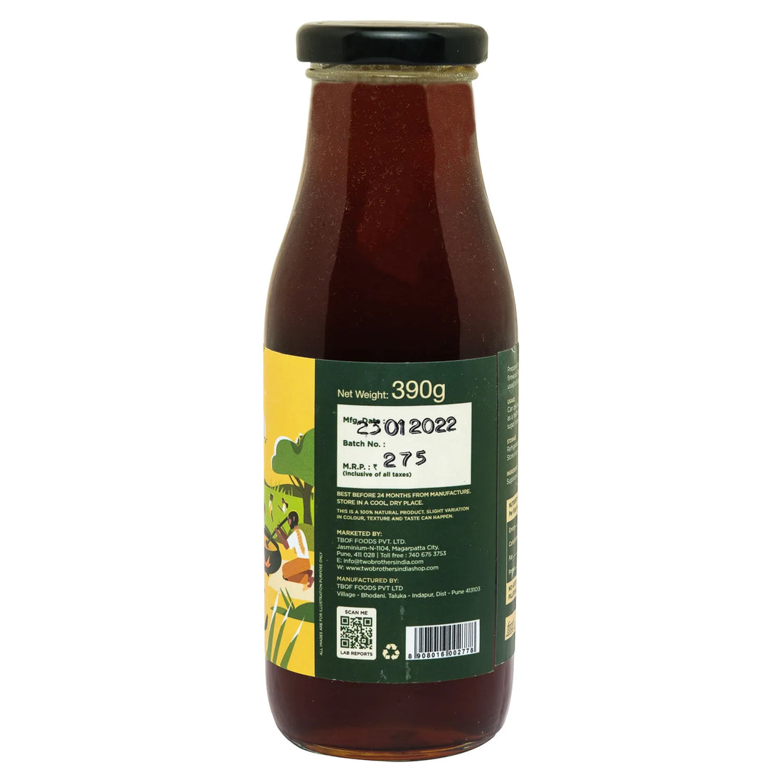 Jaggery | Liquid - Handmade - Traditional Process - Natural - Antioxidants - Two Brother - 390gm