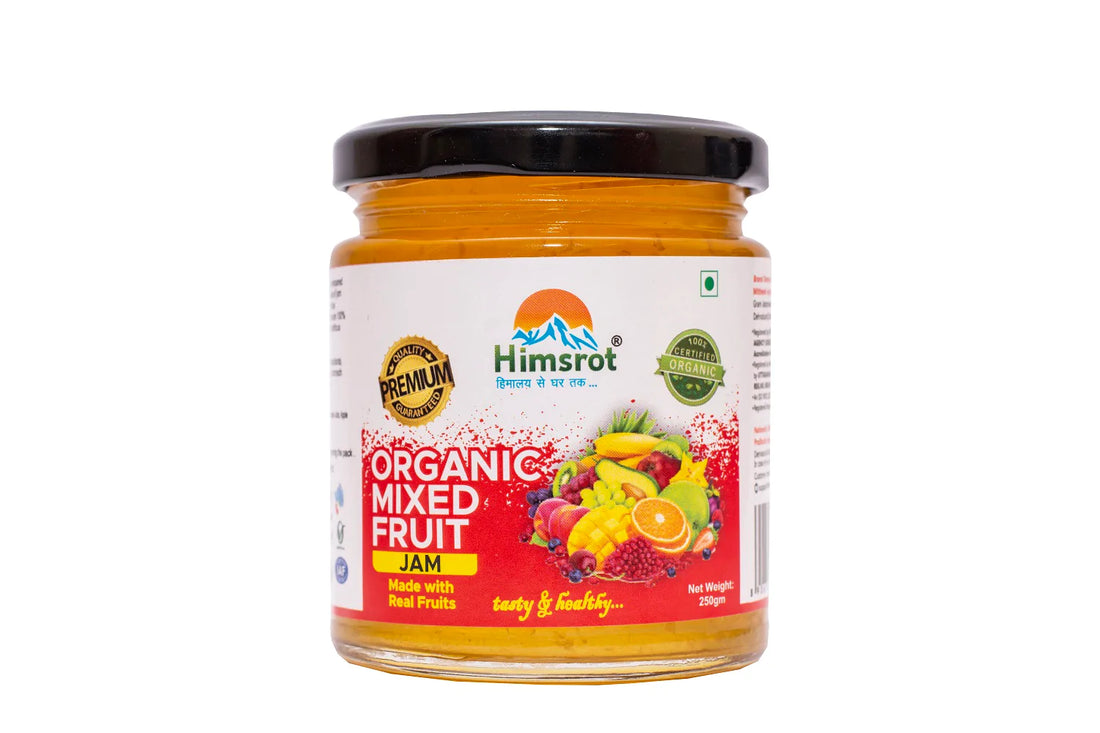 Jam | Mixed Fruit Jam (Made With Real Fruit) - Organic - No Preservatives, Colors & No Artificial Flavors - Himsrot - 250gm