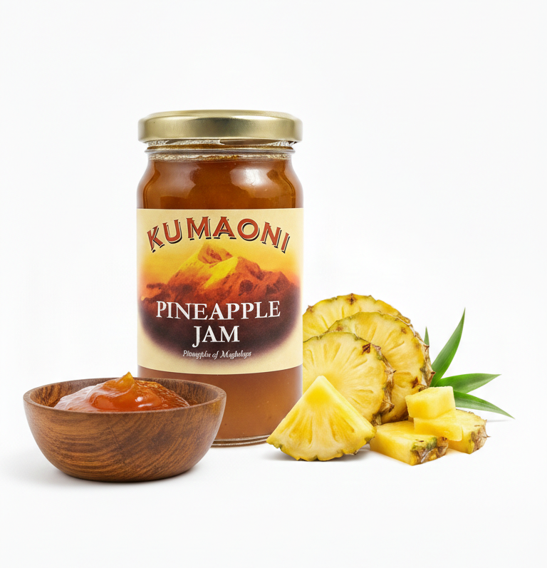 Jam | Pineapple Jam - Pineapples of Meghalaya- No Artificial Colours - Kumaoni - 250gm