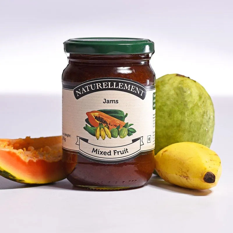 Jam | Mixed Fruit - No Artificial Flavors, Colors &amp;amp; Preservatives - Naturellement - 375gm