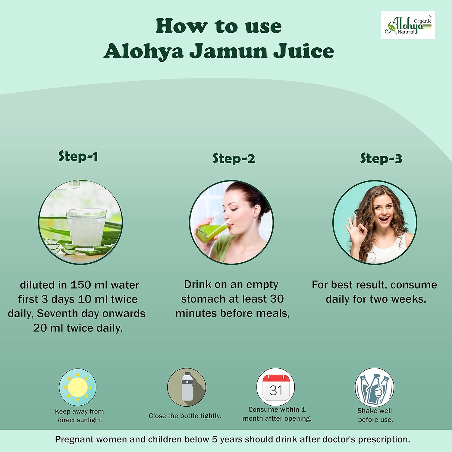 Jamun Juice | (Syzygium Cumini) – USDA Organic – Alohya Organic – 1000ml