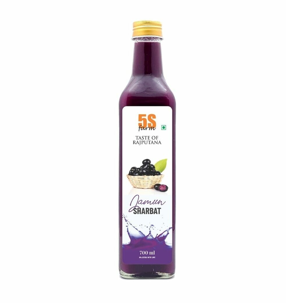 Sharbat | Jamun Sharbat - Taste Of Rajputana - No Distillation & No Food Color - 5S Farm – 700ml