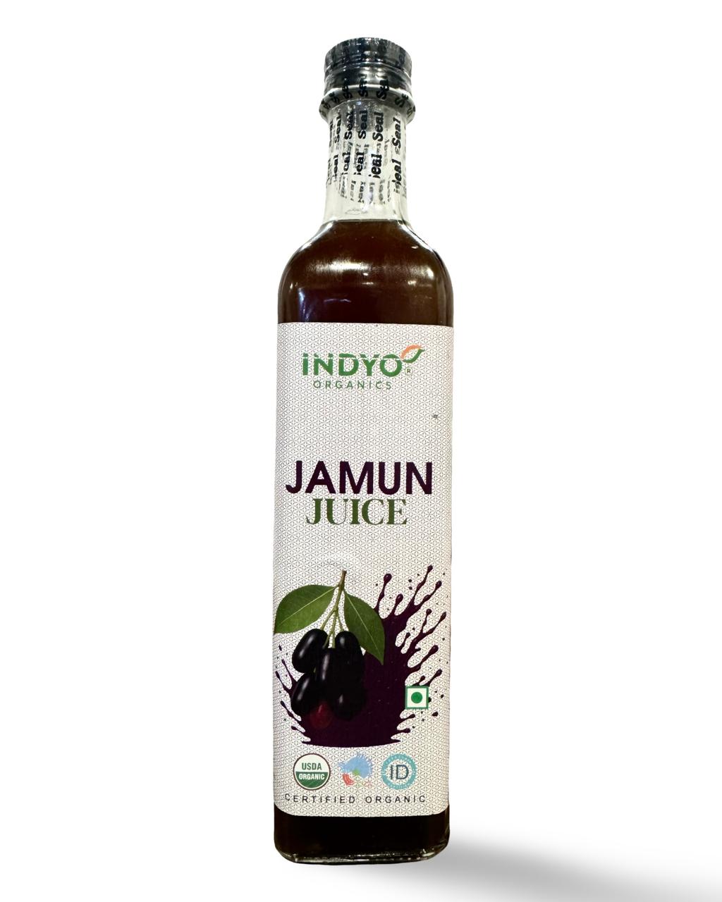 Juice | Jamun Juice - USDA Organic - No Added Flavours, Colours & No Added Preservatives - Indyo Organic - 500ml
