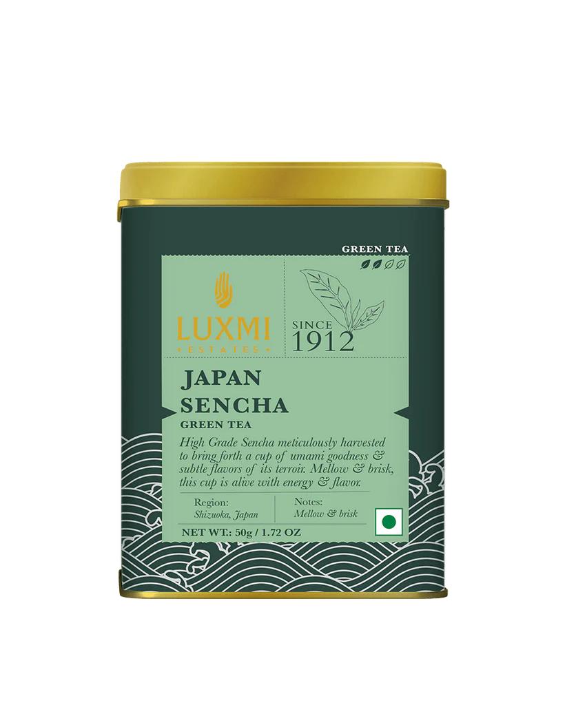 Tea | Green Tea (Japan Sencha) Mellow & Brisk Notes - Organic - Luxmi Estates – 50gm