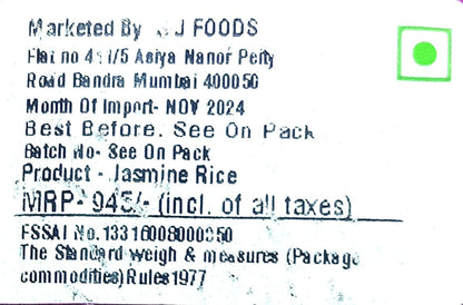 Rice | Jasmine Gold Rice – Thailand – Mah Boonkrong – 2000gm