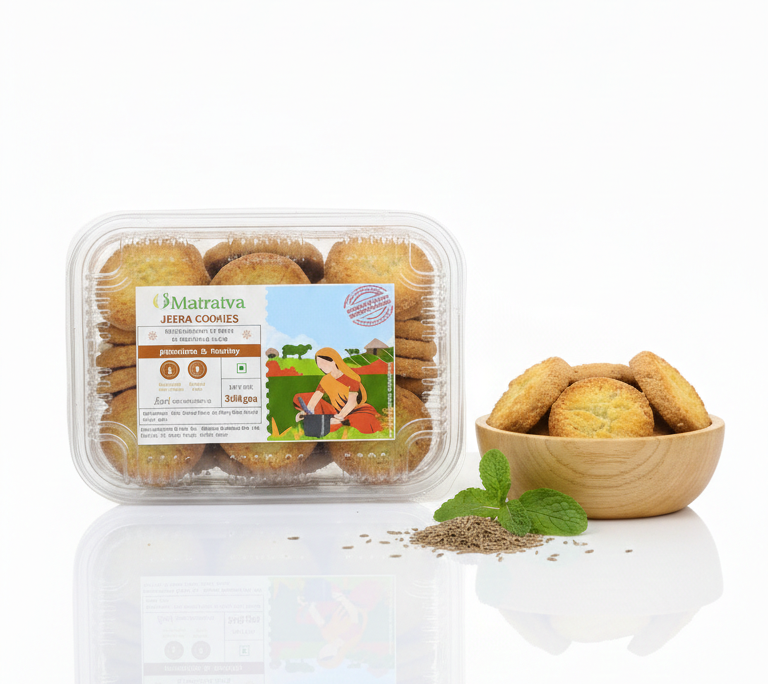Cookies | Jeera Cookies - Made With Organic Ingredients - Healthy - Cruelty Free &amp; No Added Preservatives - Matratva - 350gm